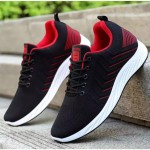 Trendy Shoes For Man With Fabrics And Breathable Outdoor Sport Sneakers